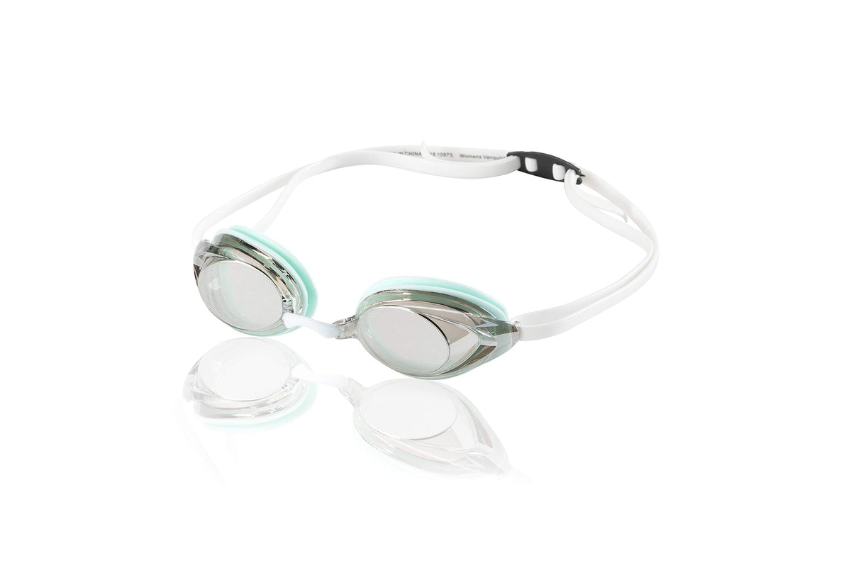 Speedo Women's Mirrored Vanquisher 2.0 Swim Goggles, Silver Ice