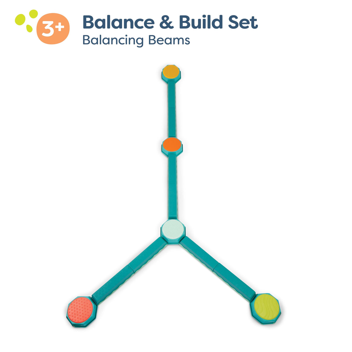 B. toys Balance Beam, Interlocking Sensory 13-Piece Set, Classic