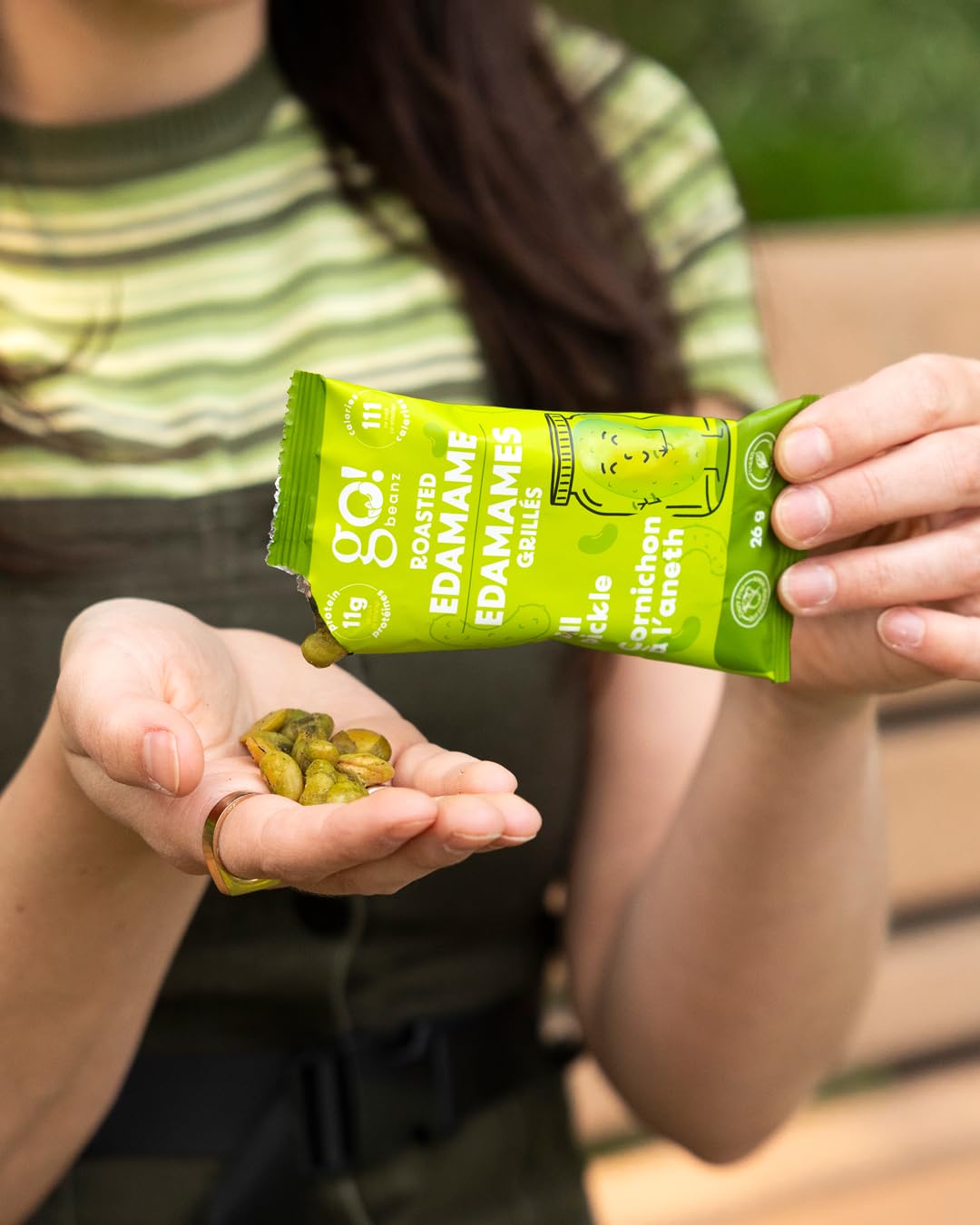 GoBeanz Crunchy Roasted Edamame, Dill Pickle, 20 x 26 g