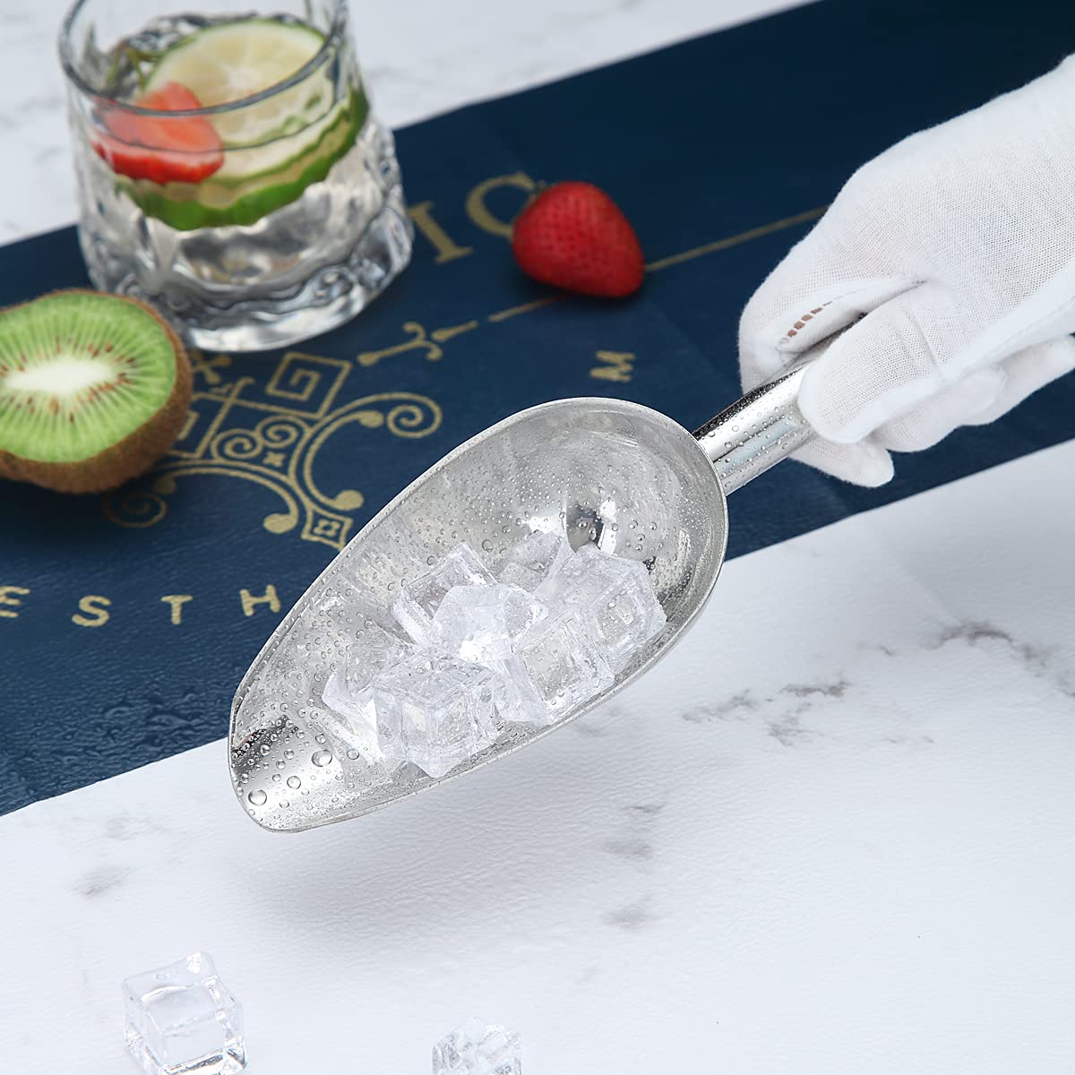 Berglander Stainless Steel Ice Scoop, 6 oz