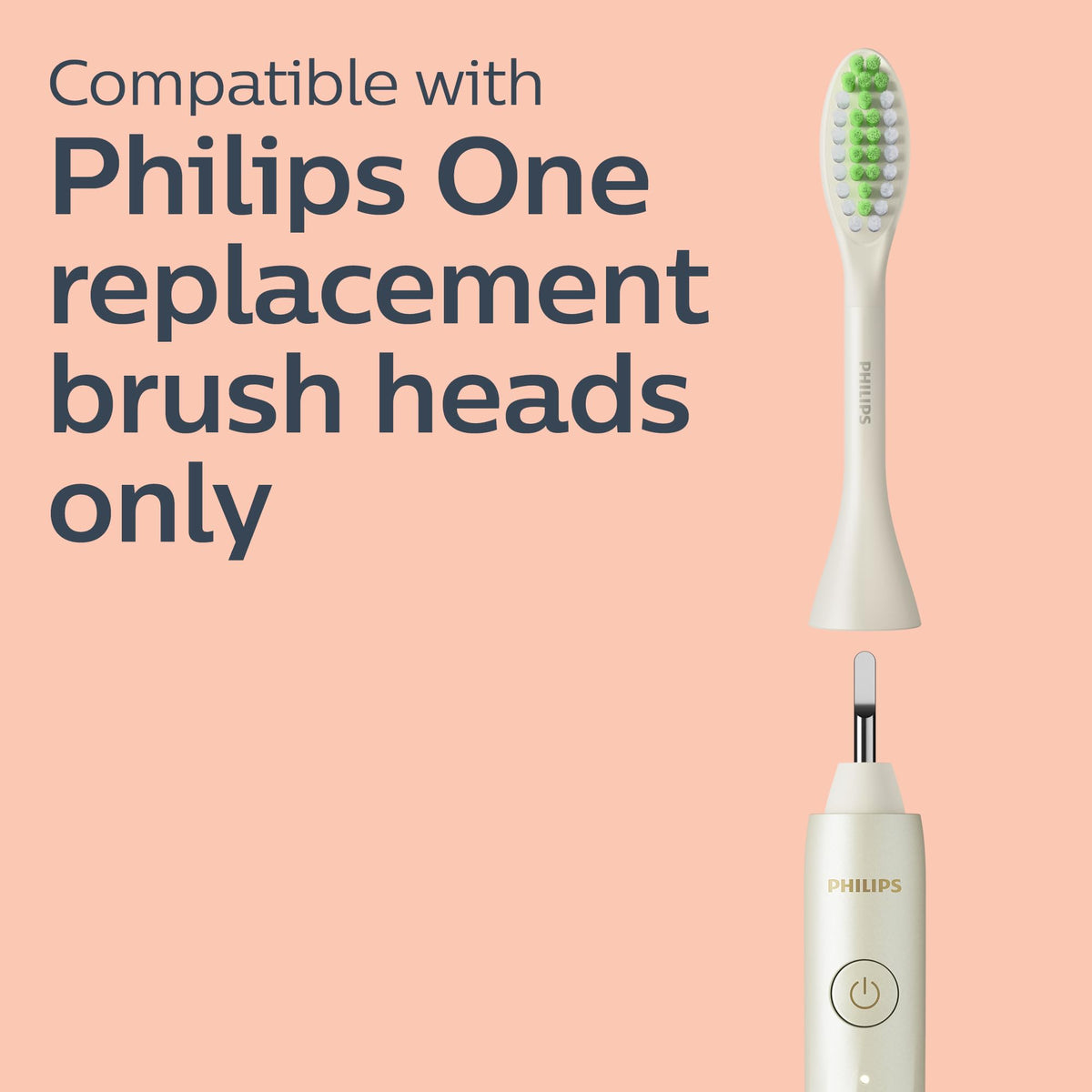 Philips One by Sonicare Battery Toothbrush, 1 Brush Head, White
