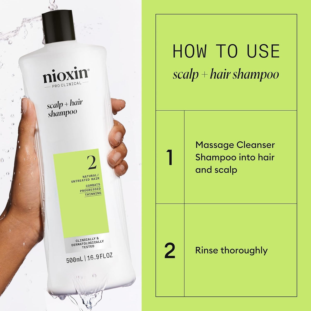 Nioxin Scalp + Hair Thickening System 2 Shampoo, 16.9 fl oz