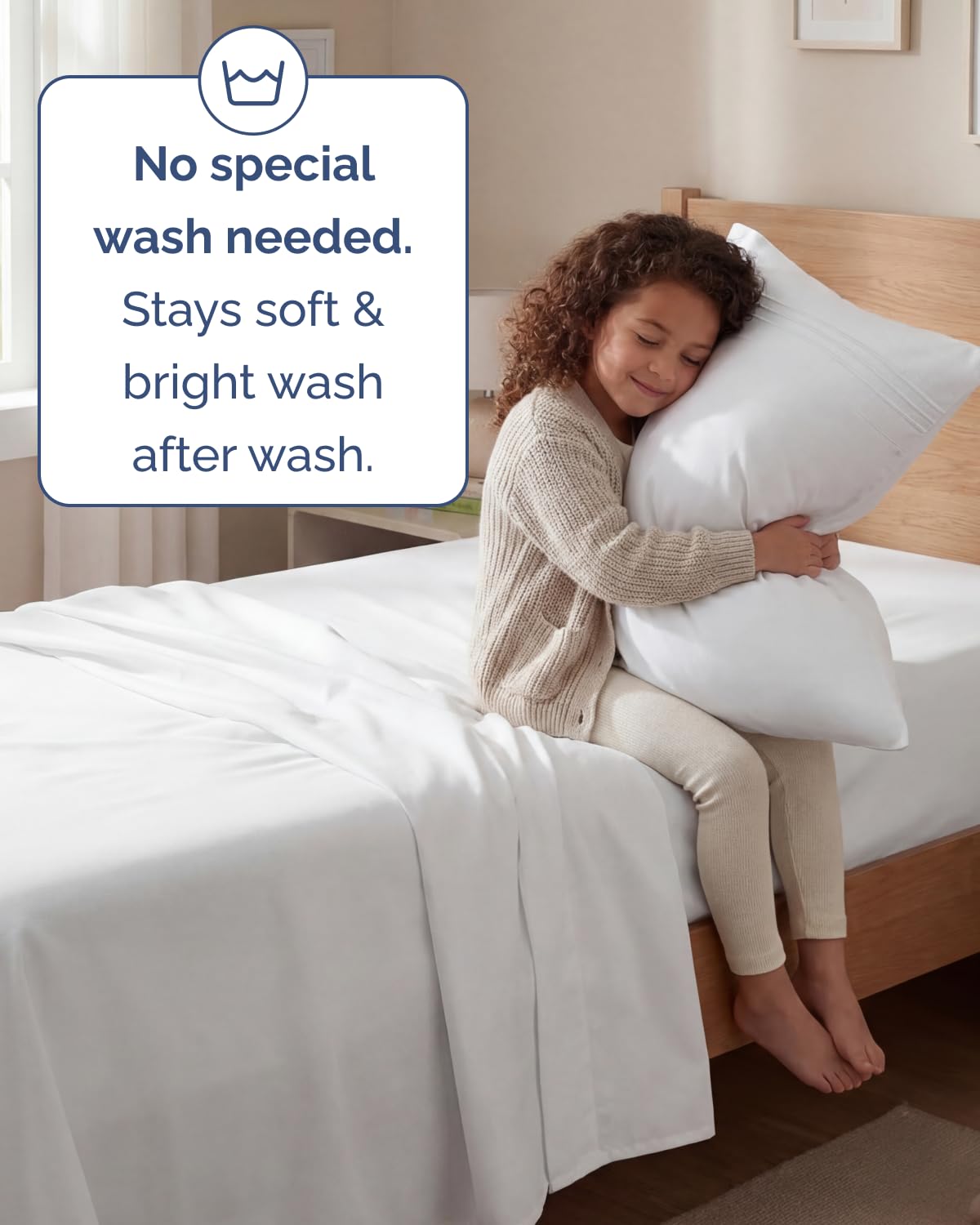 CGK Unlimited Brushed Microfibre Sheet Set, Twin, White, 3 Pieces