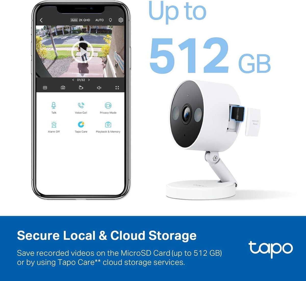 TP-Link Tapo C120 2K QHD Security Camera, 2-Pack, Indoor/Outdoor