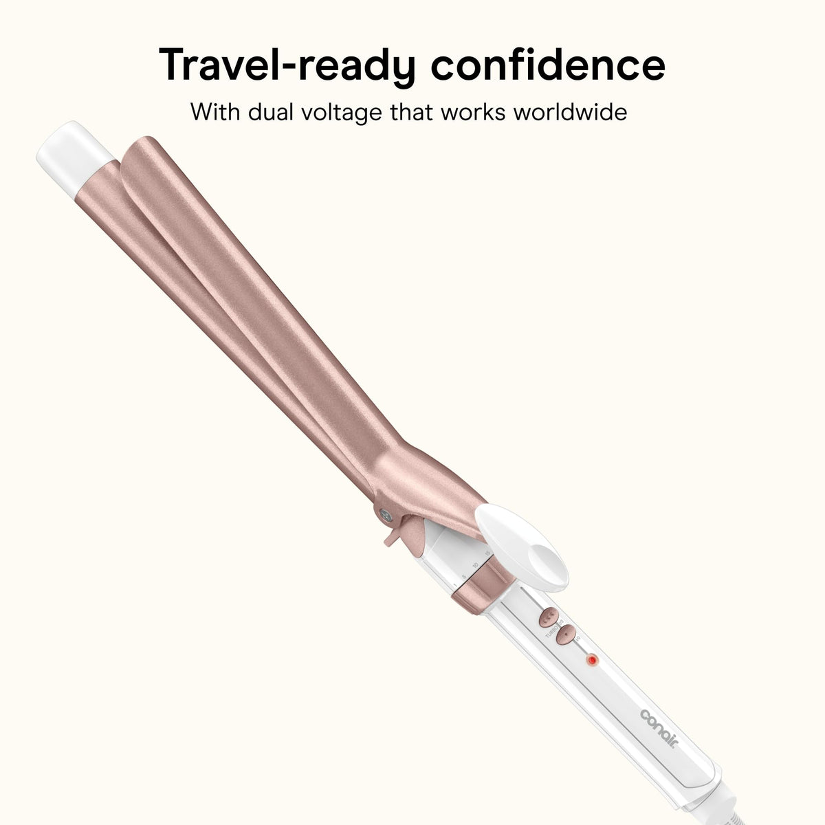 Conair Double Ceramic Long Barrel Curling Iron, 1 in