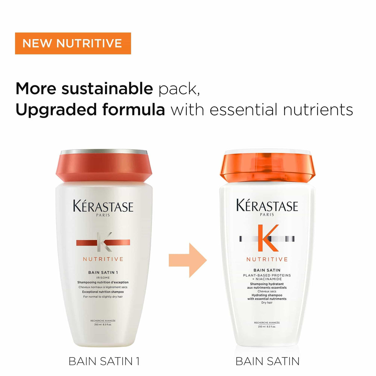 Kérastase Nutritive Bain Satin Hydrating Shampoo for Dry Hair, 250 mL