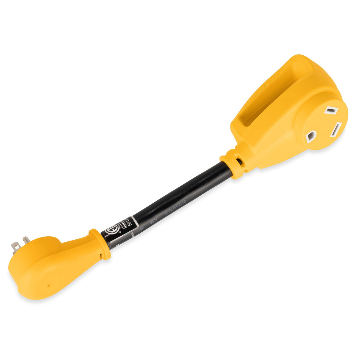 Camco 55165 Heavy Duty RV Dogbone Adapter, 15 Amp to 30 Amp, 12 inch