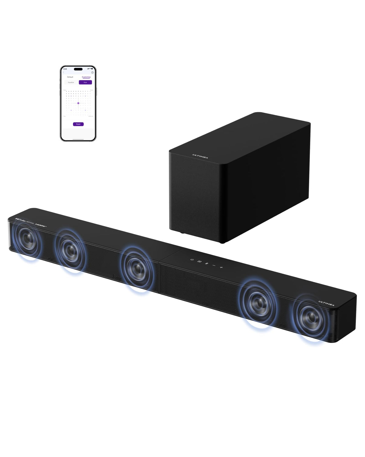 ULTIMEA Poseidon M60 5.1ch Dolby Atmos Soundbar with Subwoofer