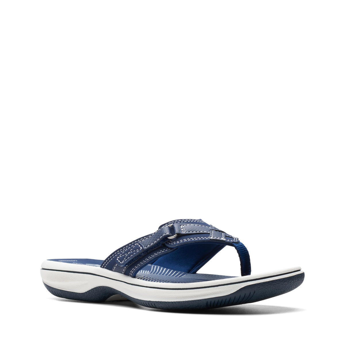 Clarks Women's Breeze Sea Flip Flops, Navy, 9 US