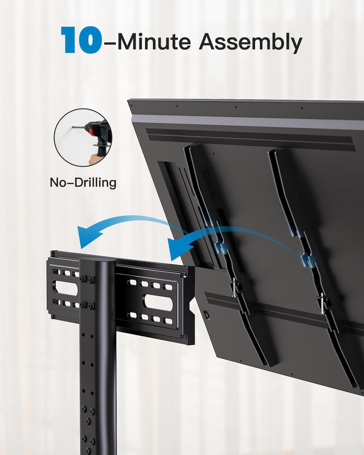 PERLESMITH PSTVS04 Universal Tabletop TV Stand Legs, 32-70 Inch