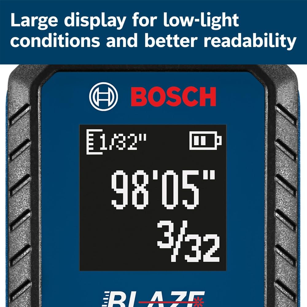 BOSCH GLM100-23 Blaze Laser Distance Measure, 100 ft