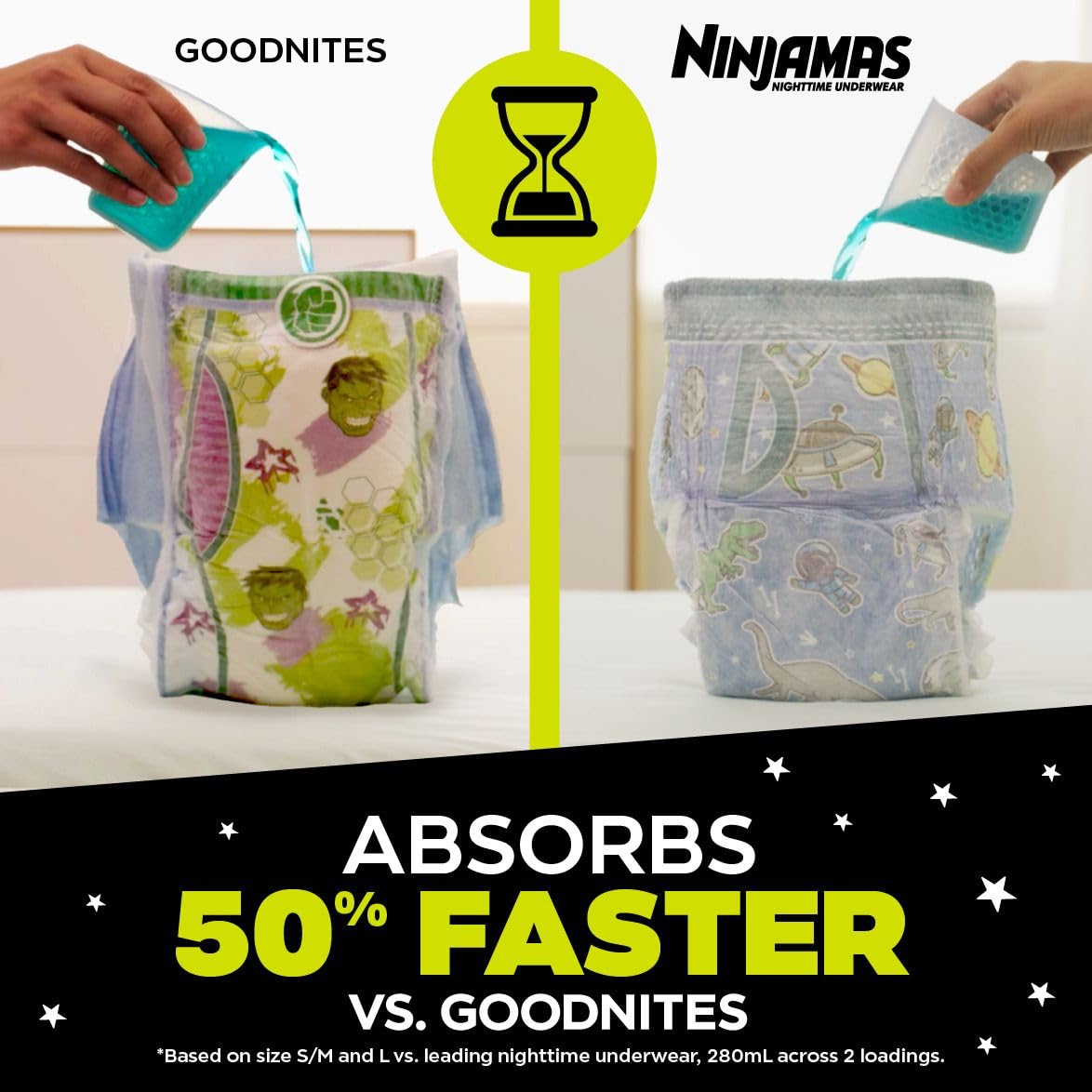 Pampers Ninjamas Bedwetting Underwear Girls, Size L, 34 Count