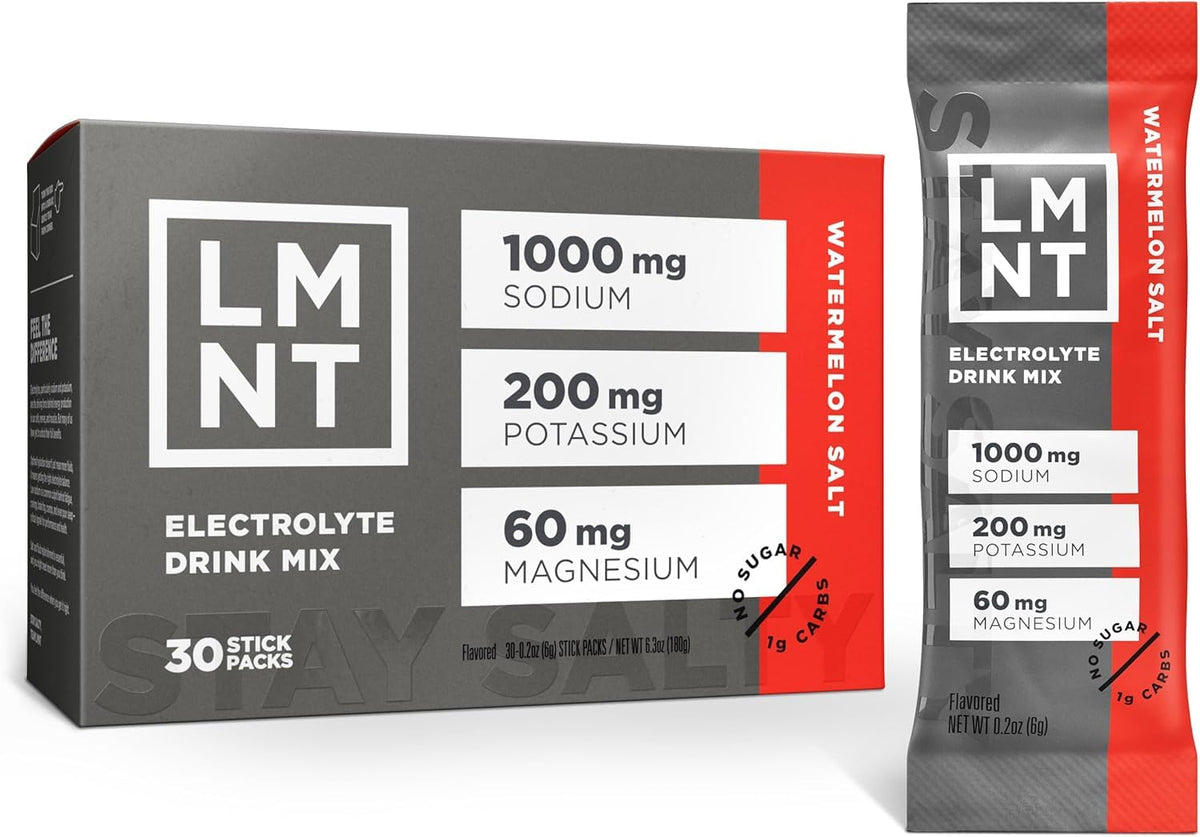 LMNT Electrolyte Drink Mix, Watermelon Salt, 30 Stick Packs