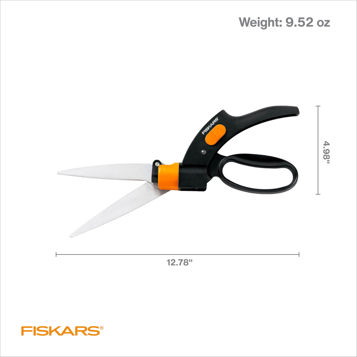 Fiskars Shear Ease Grass Shears, 5 in Stainless Steel Blades