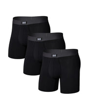 SAXX Men's Core Cotton Boxer Brief Fly, 3-Pack, Black/Graphite, L