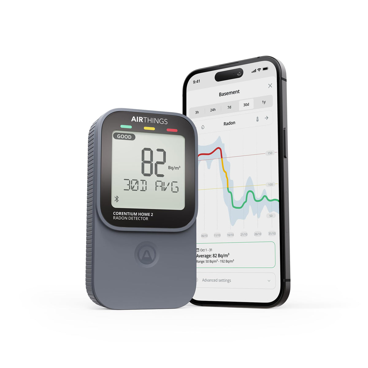 Airthings 325 Corentium Home 2 Smart Digital Radon Detector