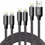 CUGUNU Lightning Cable, 5-Pack, Black