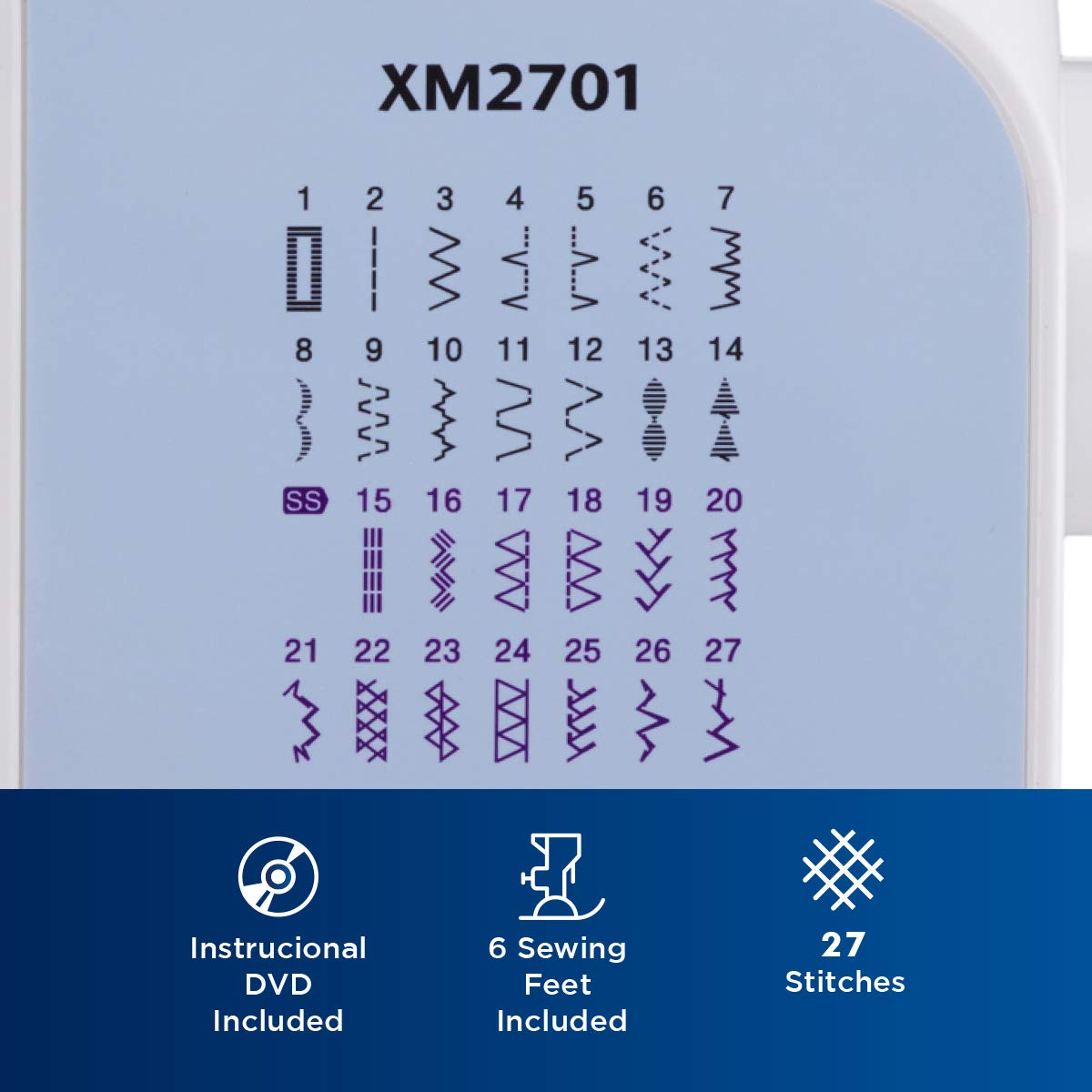 Brother XM2701 Sewing Machine, 27 Stitches