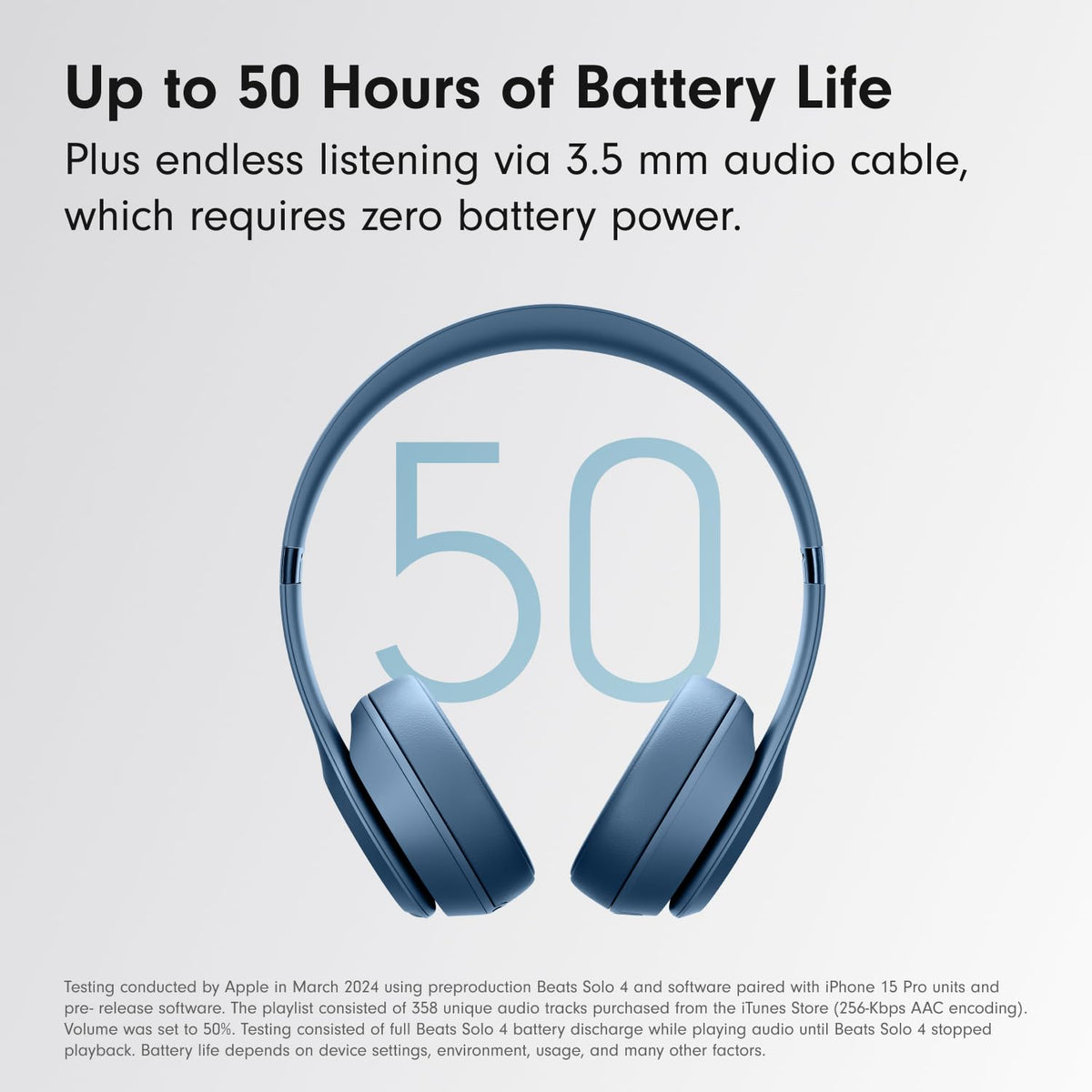 Beats Solo 4 Wireless On-Ear Headphones, Slate Blue