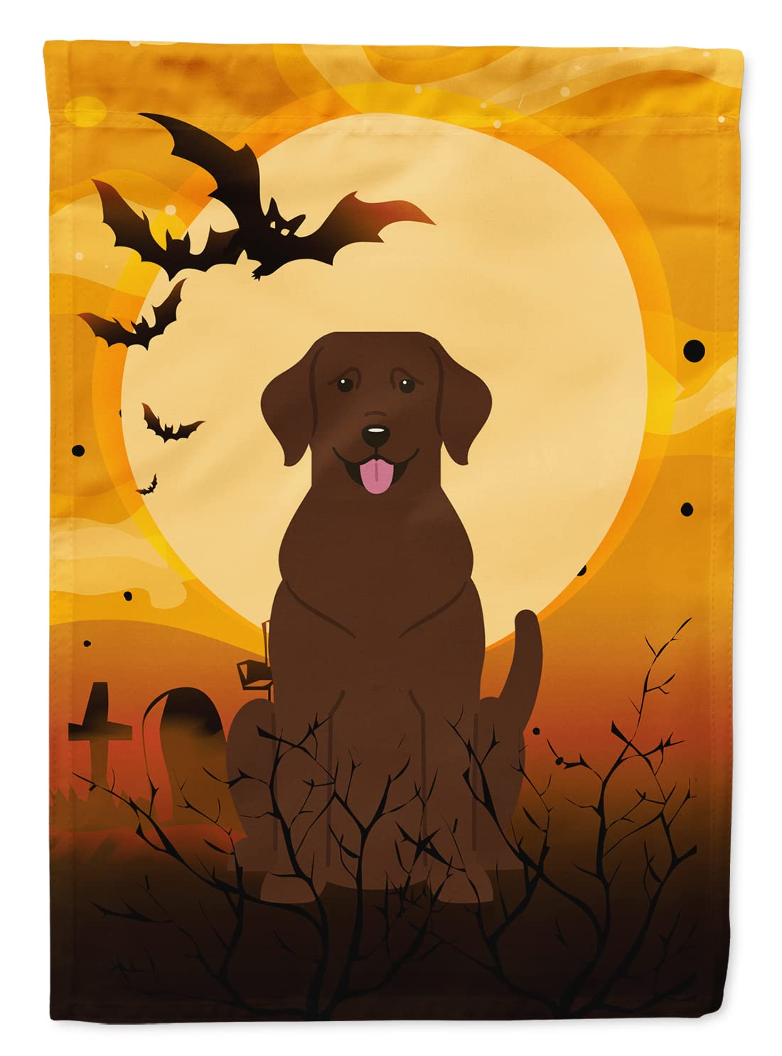 Caroline's Treasures BB4322GF Halloween Chocolate Labrador Flag Garden Size