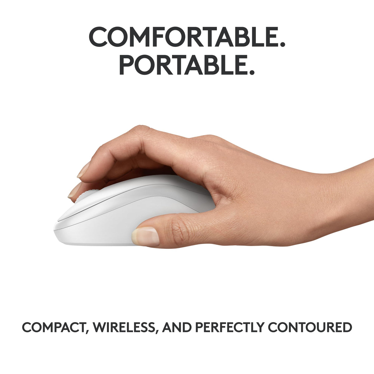Logitech M240 Silent Bluetooth Mouse, Off White