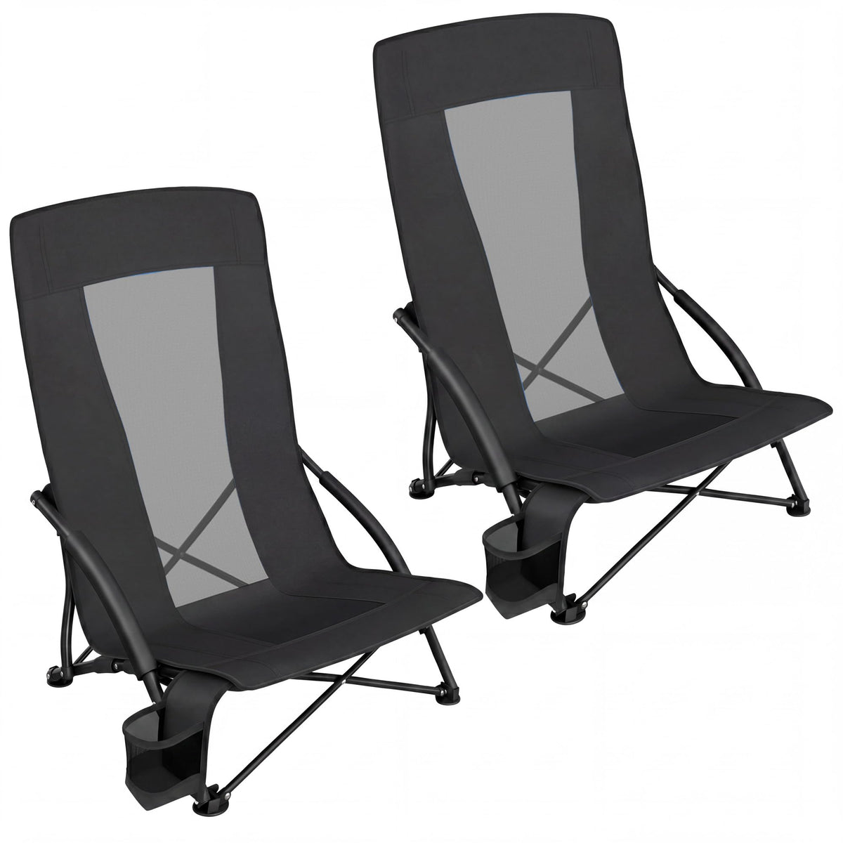 SONGMICS Beach Chairs for Adults, Set of 2, 330 lb Load, UGCB067B01V1