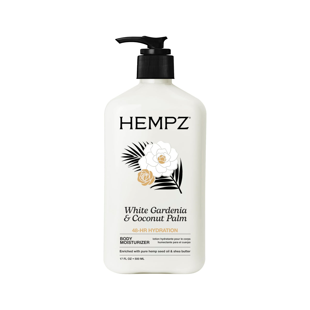 Hempz Body Lotion, White Gardenia and Coconut Palm, 17 Fl Oz