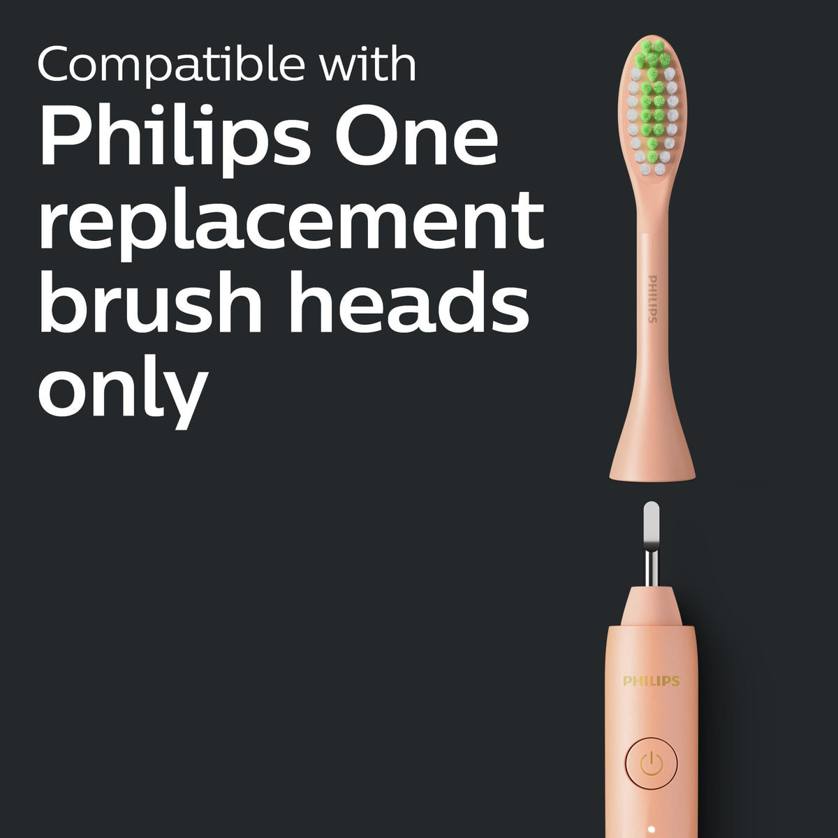 Philips One by Sonicare Battery Toothbrush, 1 Brush Head, Champagne