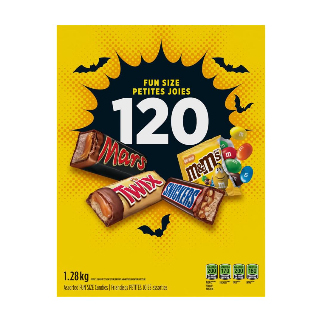 MARS Variety Halloween Chocolate Candy, Assorted Fun Size, 120 Count