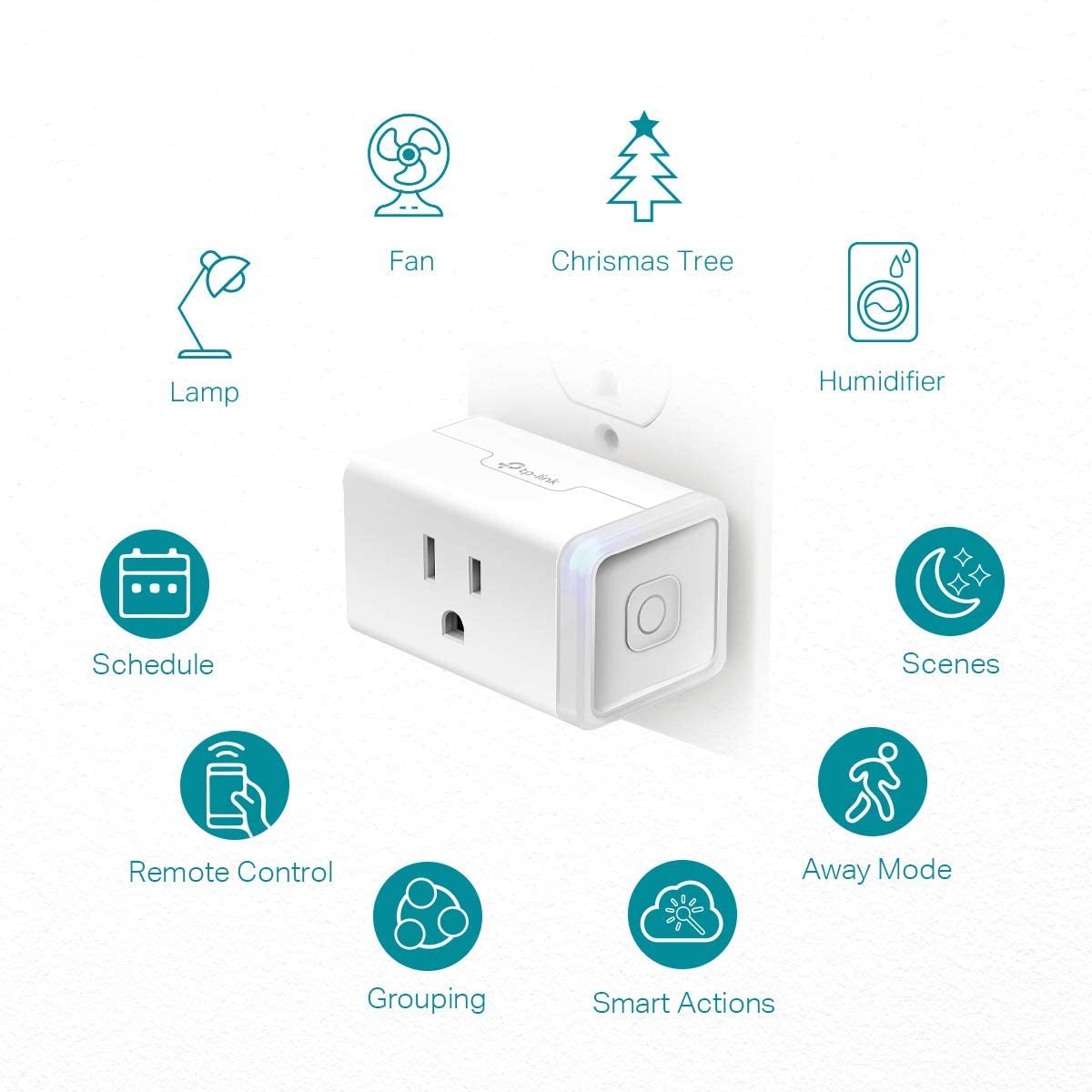 Kasa Smart Plug Mini by TP-Link HS103P4, White (4 Pack)