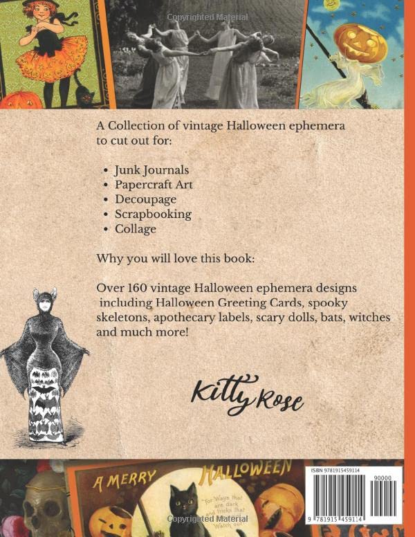 Vintage Halloween Ephemera: Spooky Image Collection To Cut Out For Junk Journals