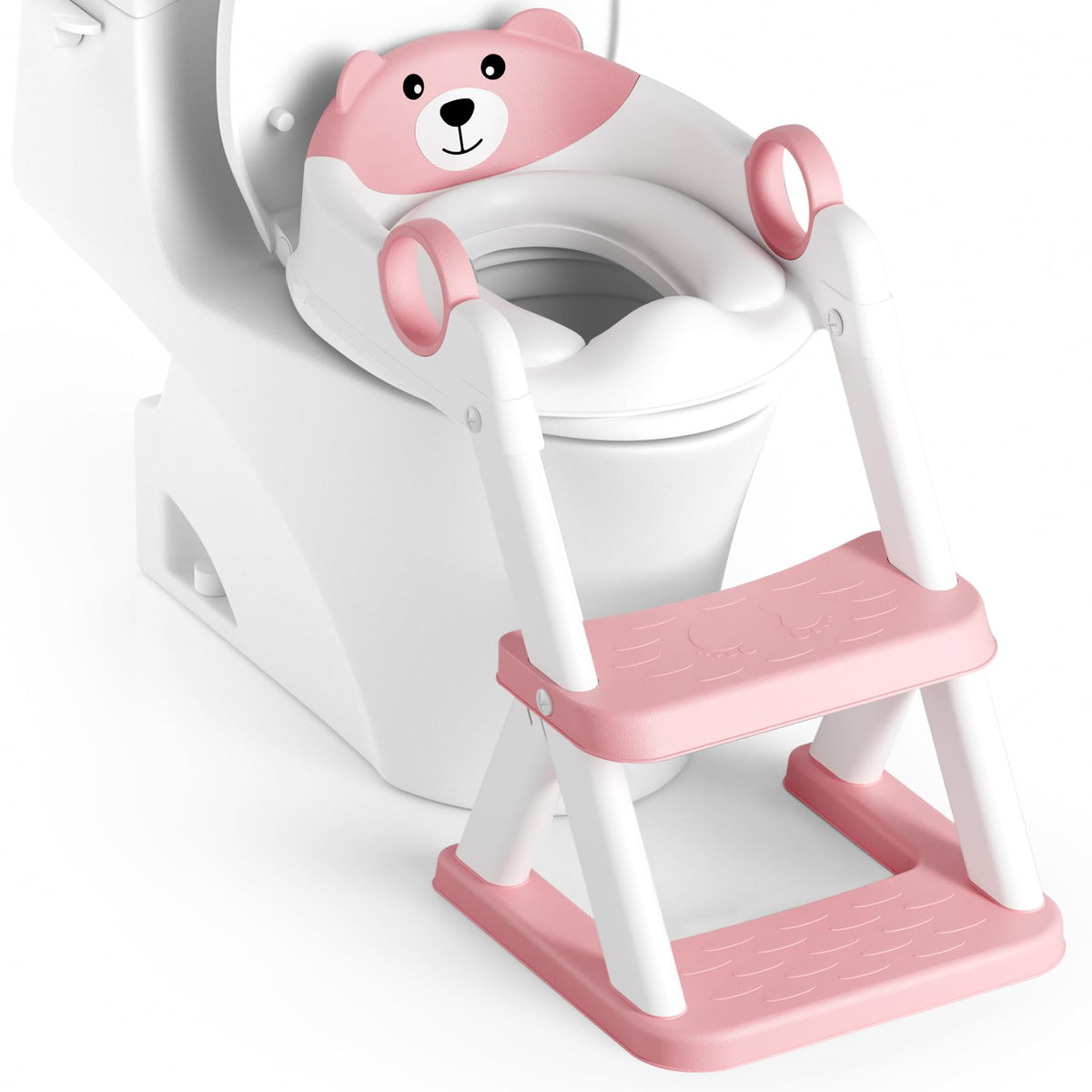 Rabb 1st 2-in-1 Potty Training Seat with Step Stool, Pink