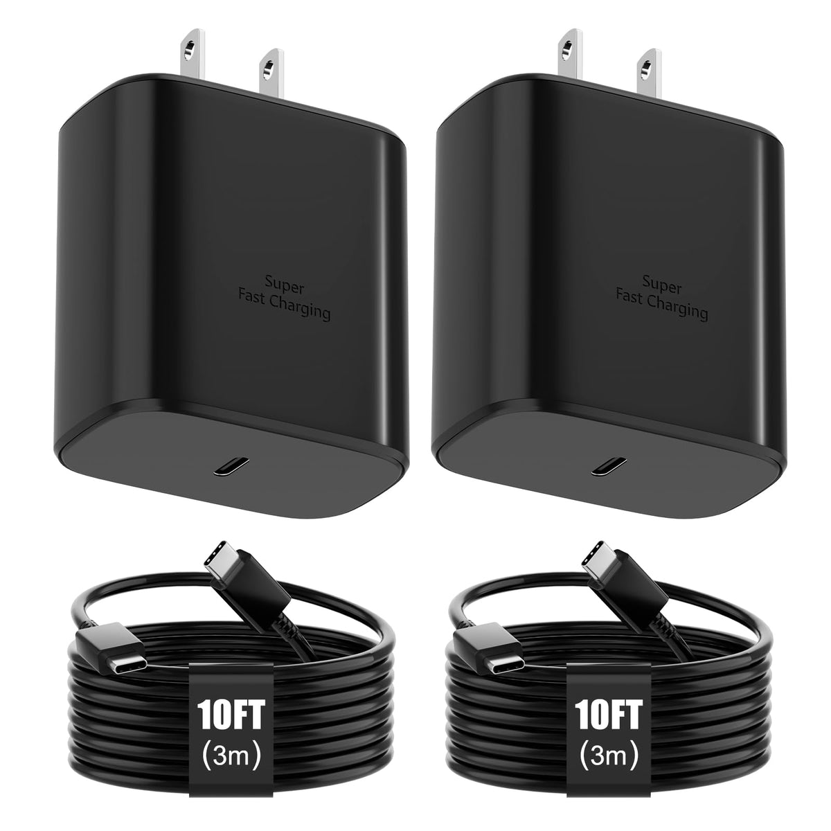 Samsung 45W Super Fast USB-C Wall Charger with 10 ft Cable