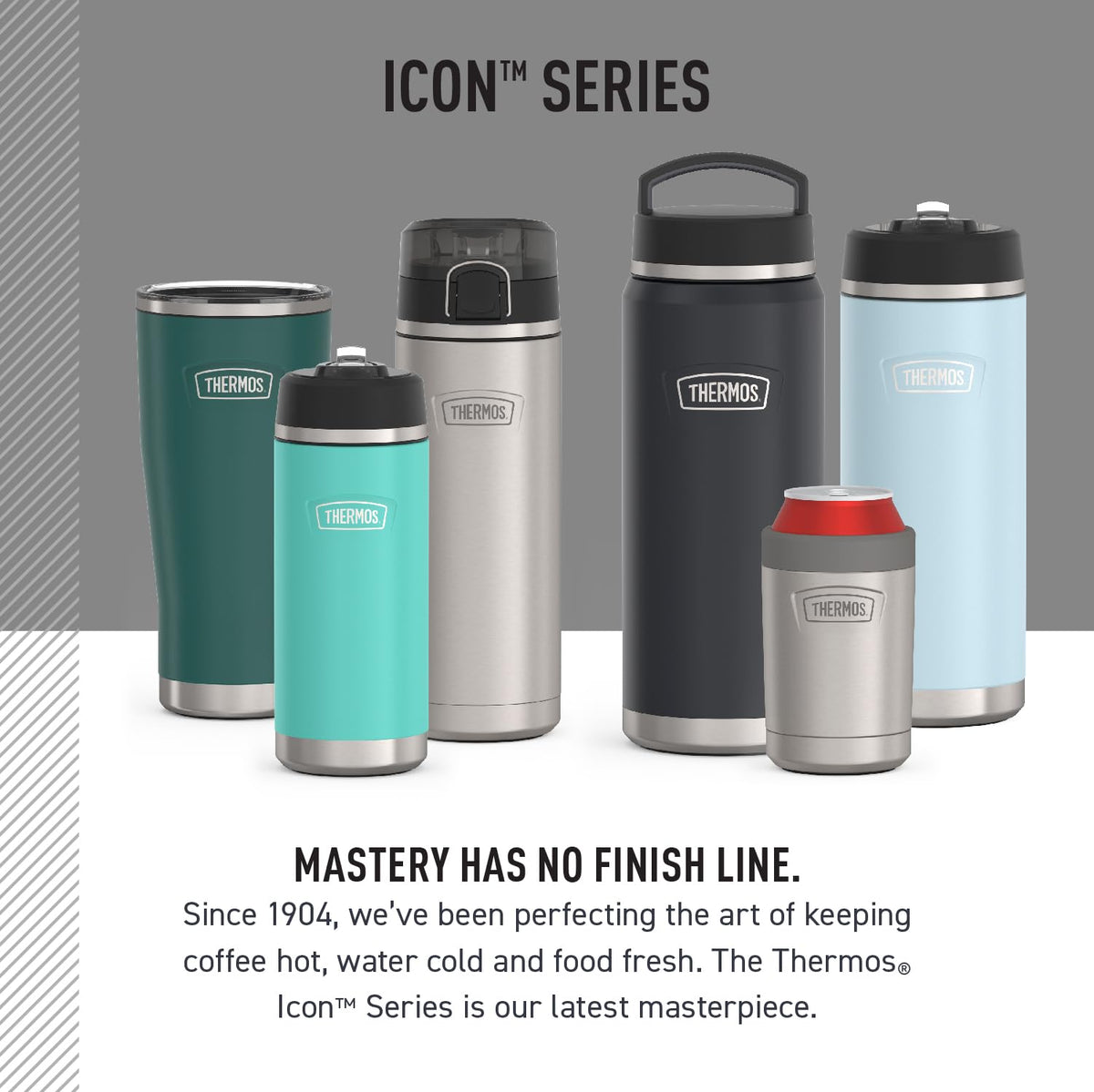 THERMOS ICON Series 16oz Stainless Steel Mug, Granite