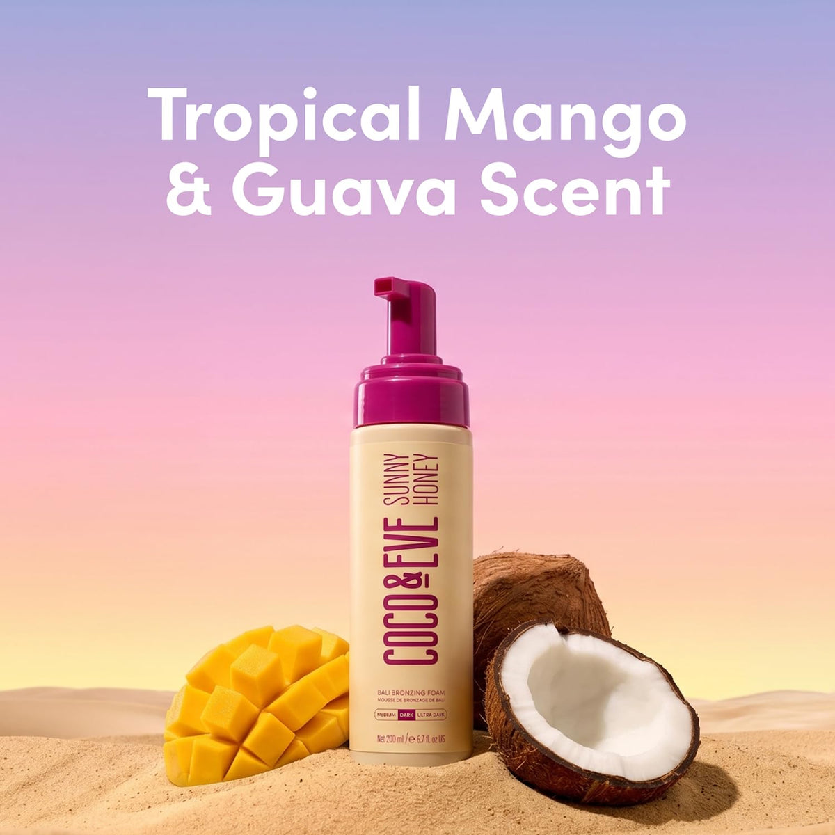 Coco & Eve Self Tanner Mousse, Sunny Honey Bali Bronzing Kit, Dark