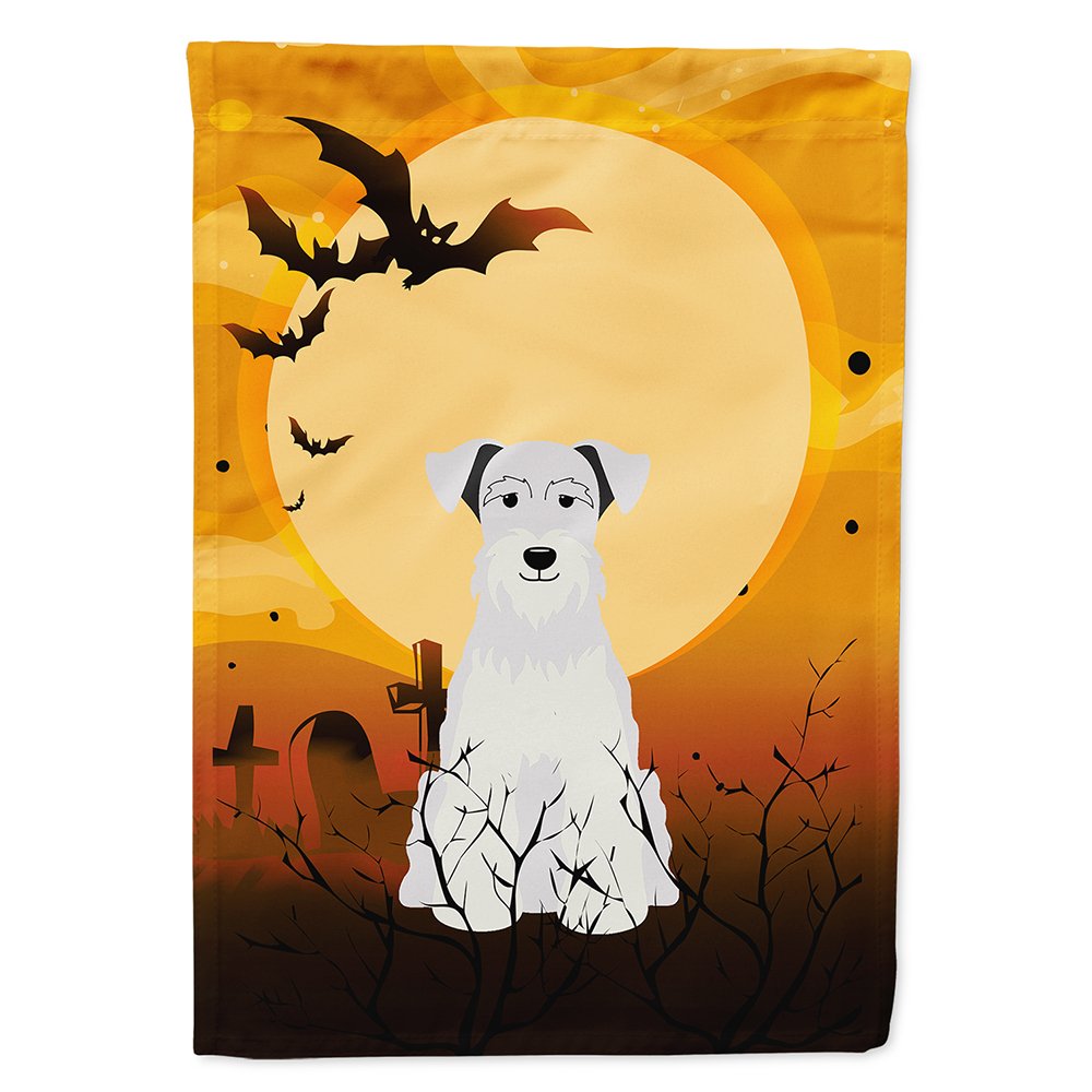 Caroline's Treasures BB4319CHF Miniature Schanuzer White Flag, Large