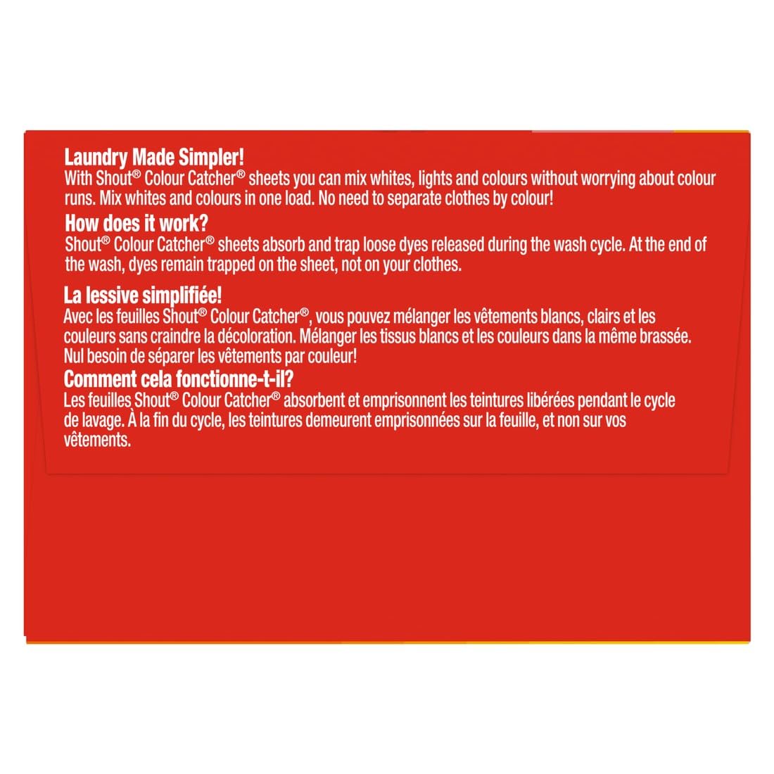 Shout Colour Catcher Dye-Trapping Laundry Sheets, 72 Count