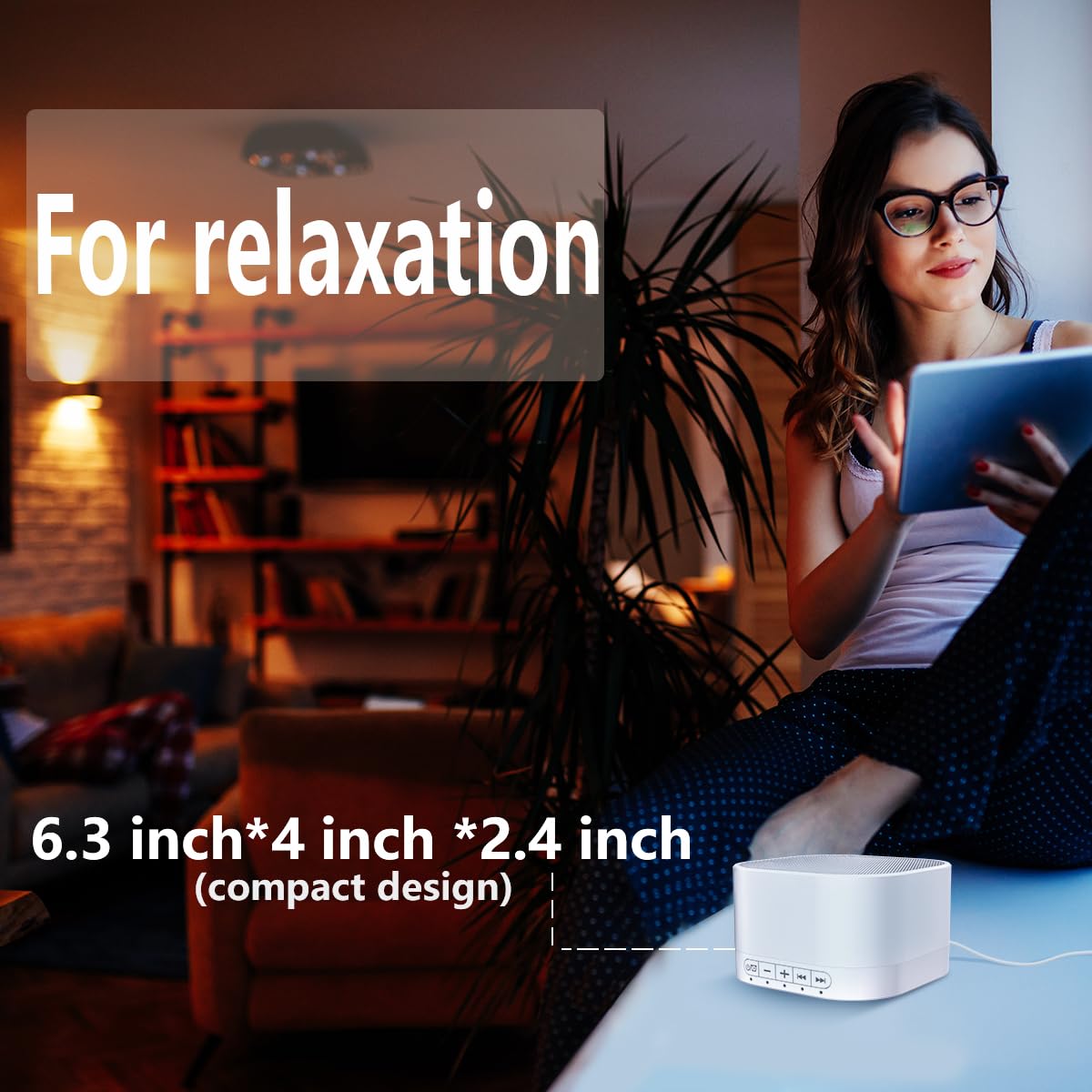 Magicteam Sleep Sound White Noise Machine, 20 Sounds, White