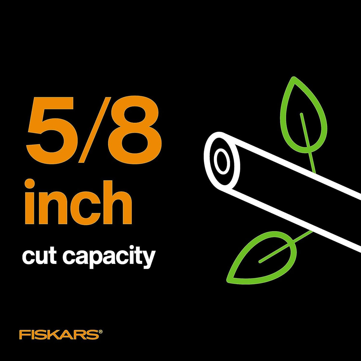 Fiskars Bypass Pruning Shears, 5/8 Inch Cut Capacity