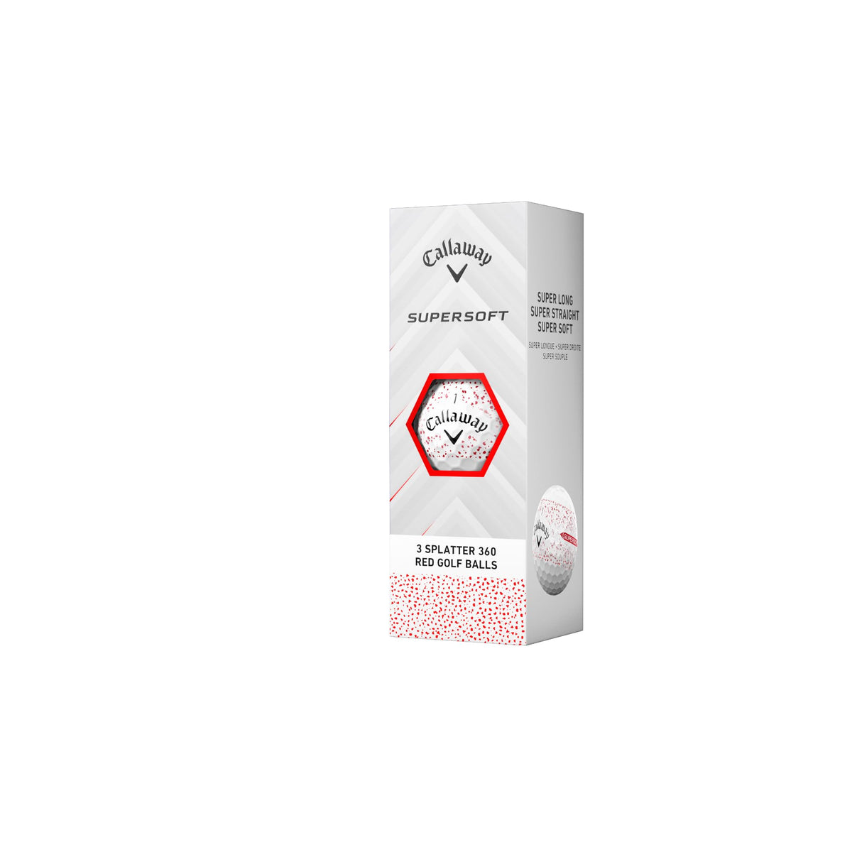 Callaway Supersoft Golf Balls, 2025, Red Splatter