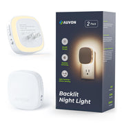 AUVON Plug-In LED Motion Sensor Night Light (2 Pack)
