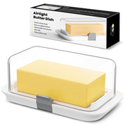 Pisol Large Butter Dish with Lid for 1 lb Butter, White