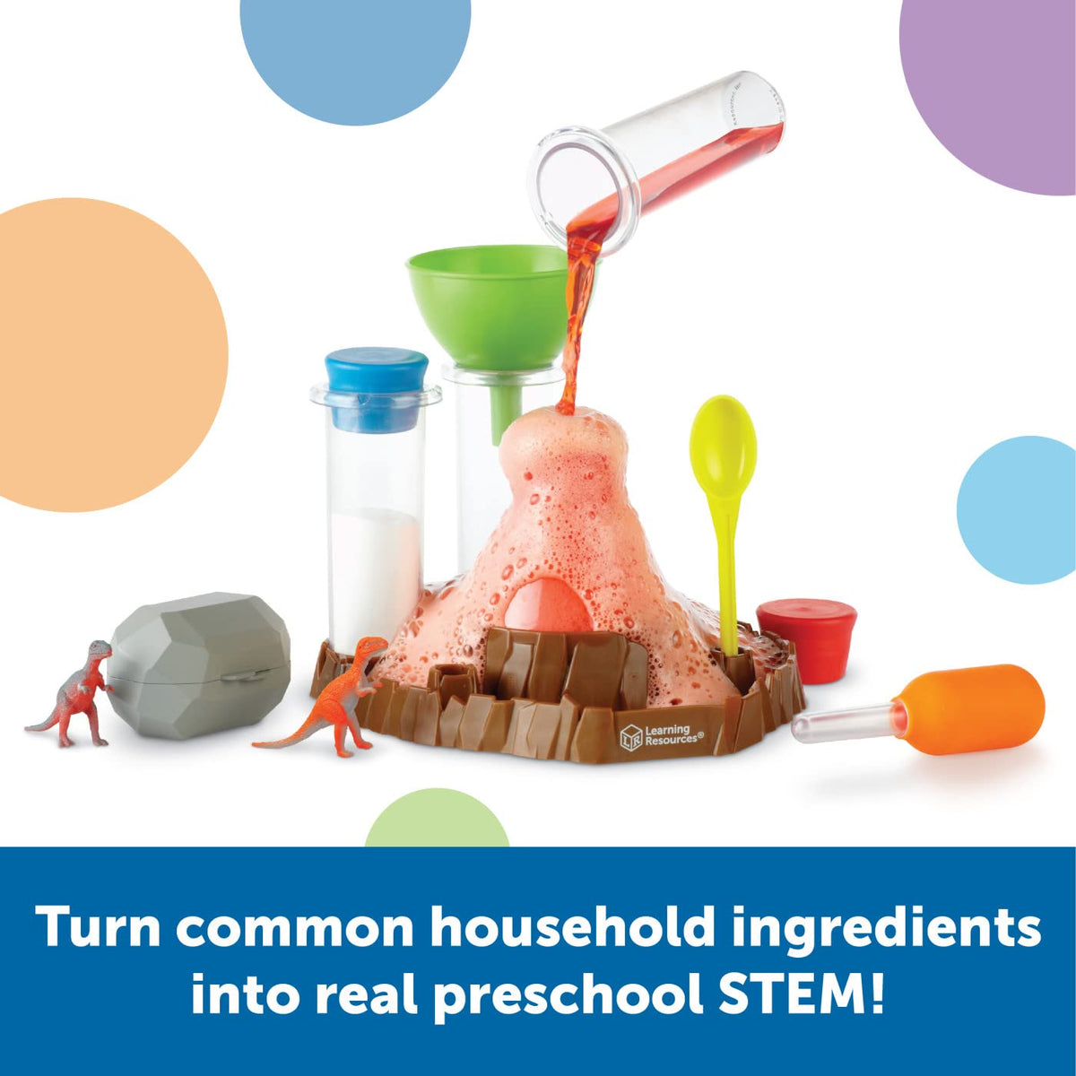 Learning Resources Fizzy Volcano Science Lab, 13 Pieces, Ages 4+