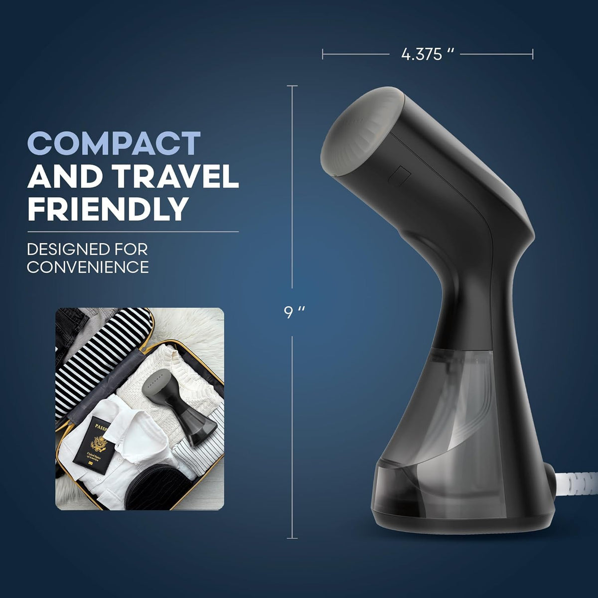 Conair Compact Garment Steamer for Clothes, 1100 Watts