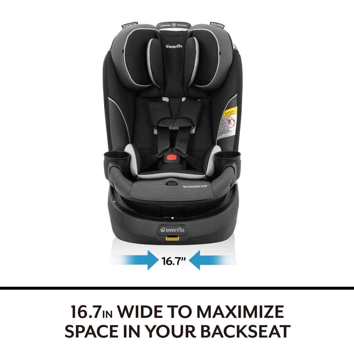 Evenflo Revolve360 Slim 2-in-1 Rotational Car Seat, Canton Black