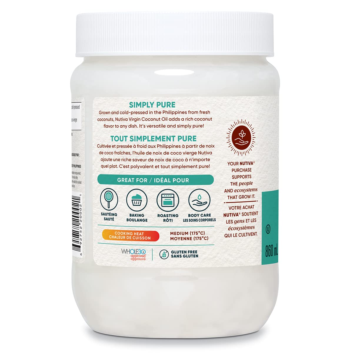 Nutiva Organic Virgin Coconut Oil, 860 mL