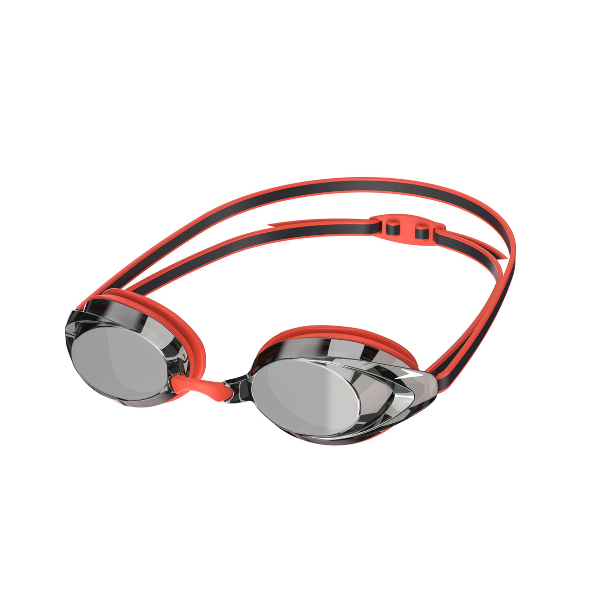 Speedo Adult Mirrored Vanquisher 2.0 Swim Goggles, Red, One Size