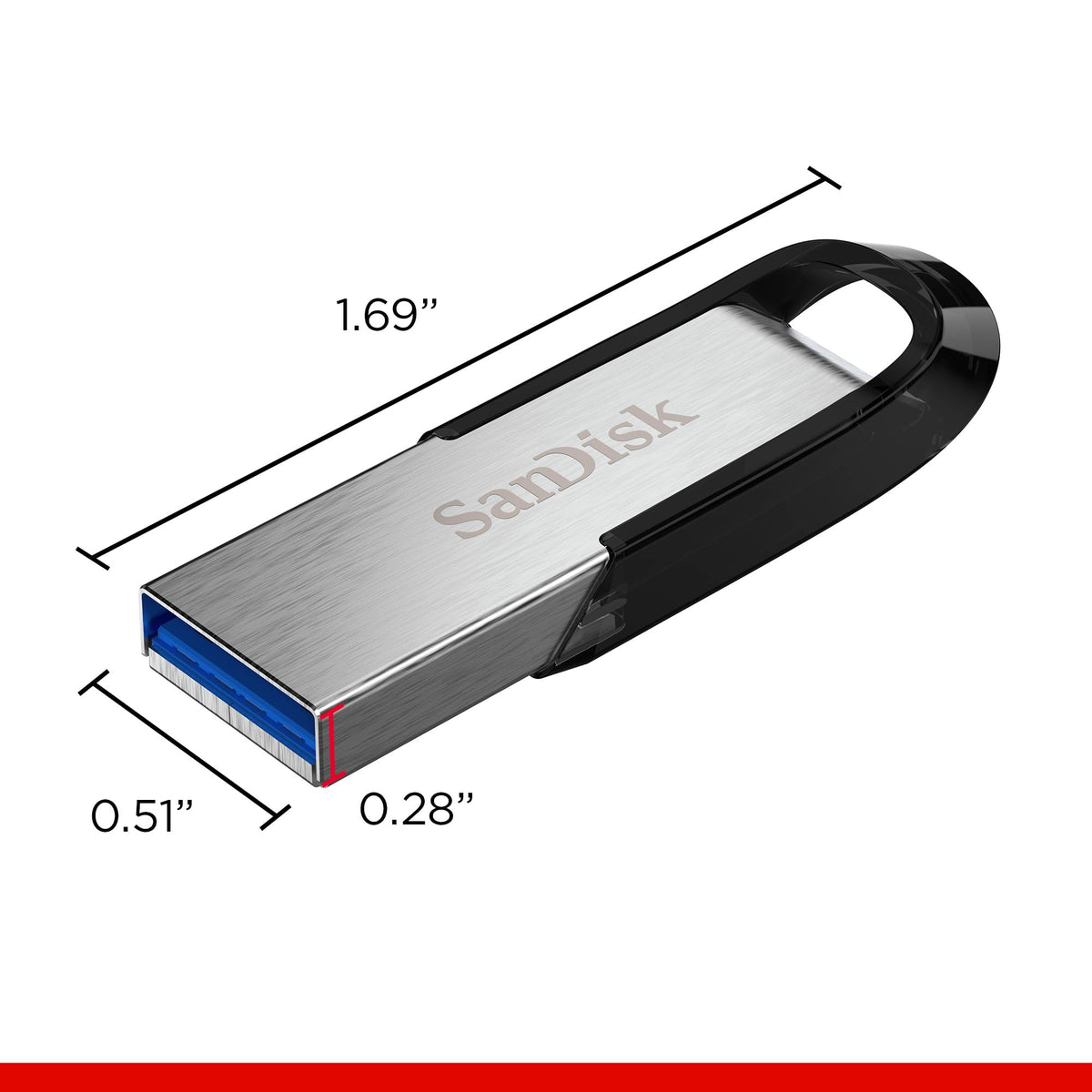 SanDisk Ultra Flair USB 3.0 Flash Drive, 16GB, SDCZ73-016G-G46, Black