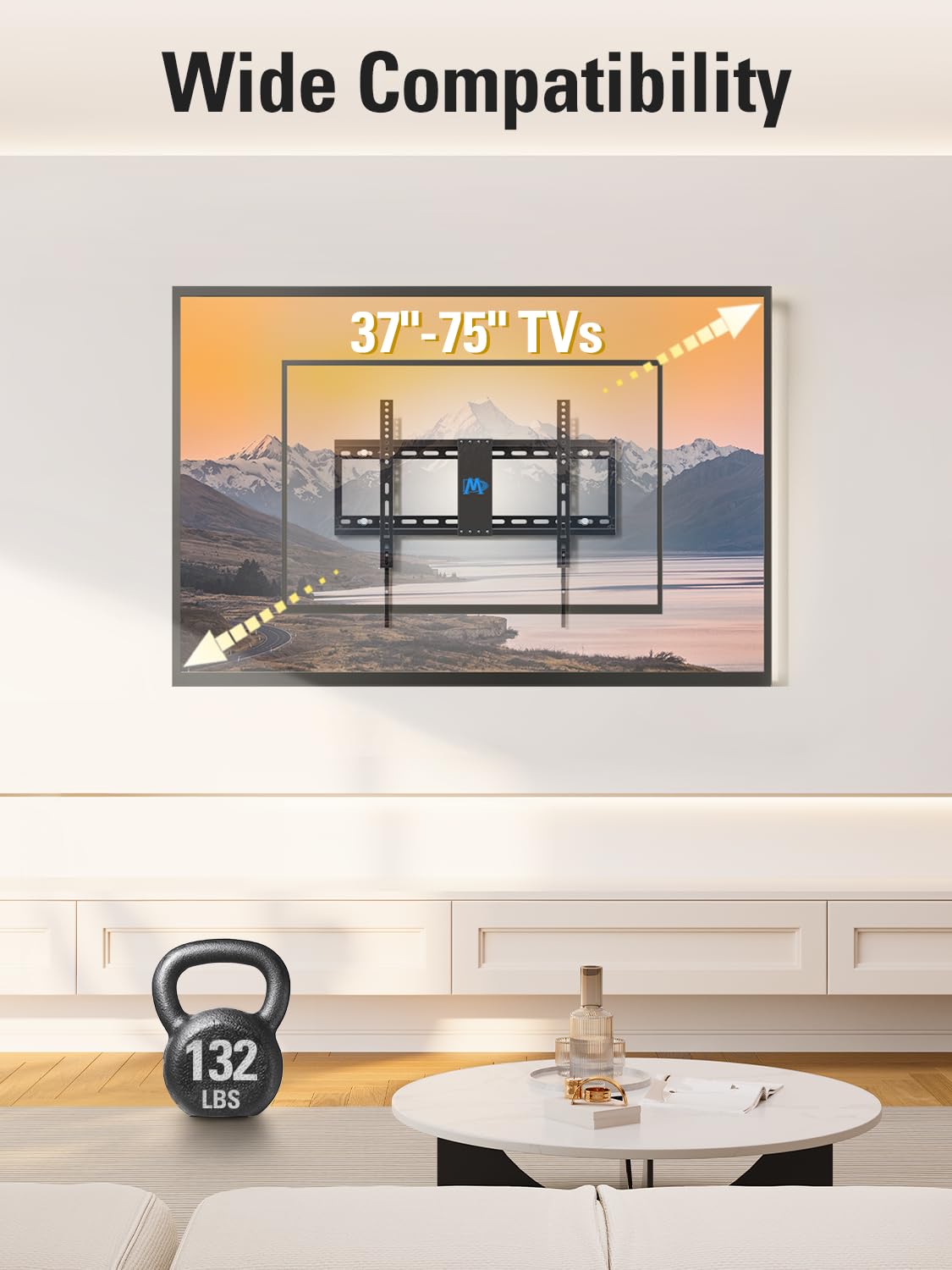Mounting Dream MD2268-LK Low Profile Tilting TV Wall Mount, 37-75 Inch
