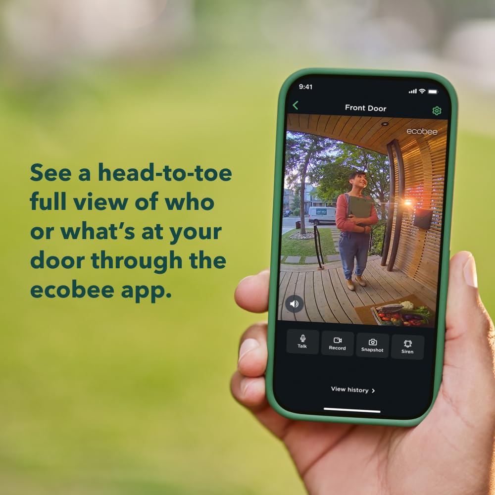 ecobee Smart Video Doorbell Camera, Wired